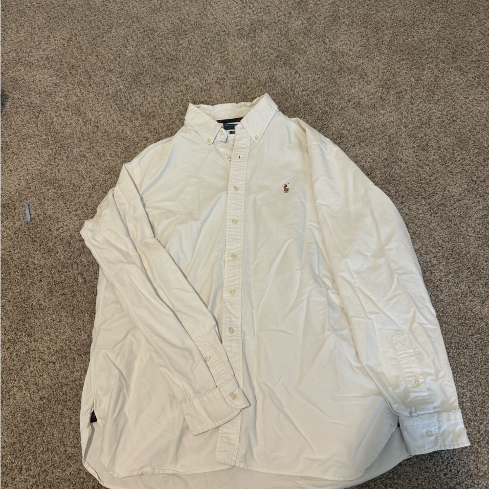 Polo Ralph Lauren Cream Button-Down Shirt